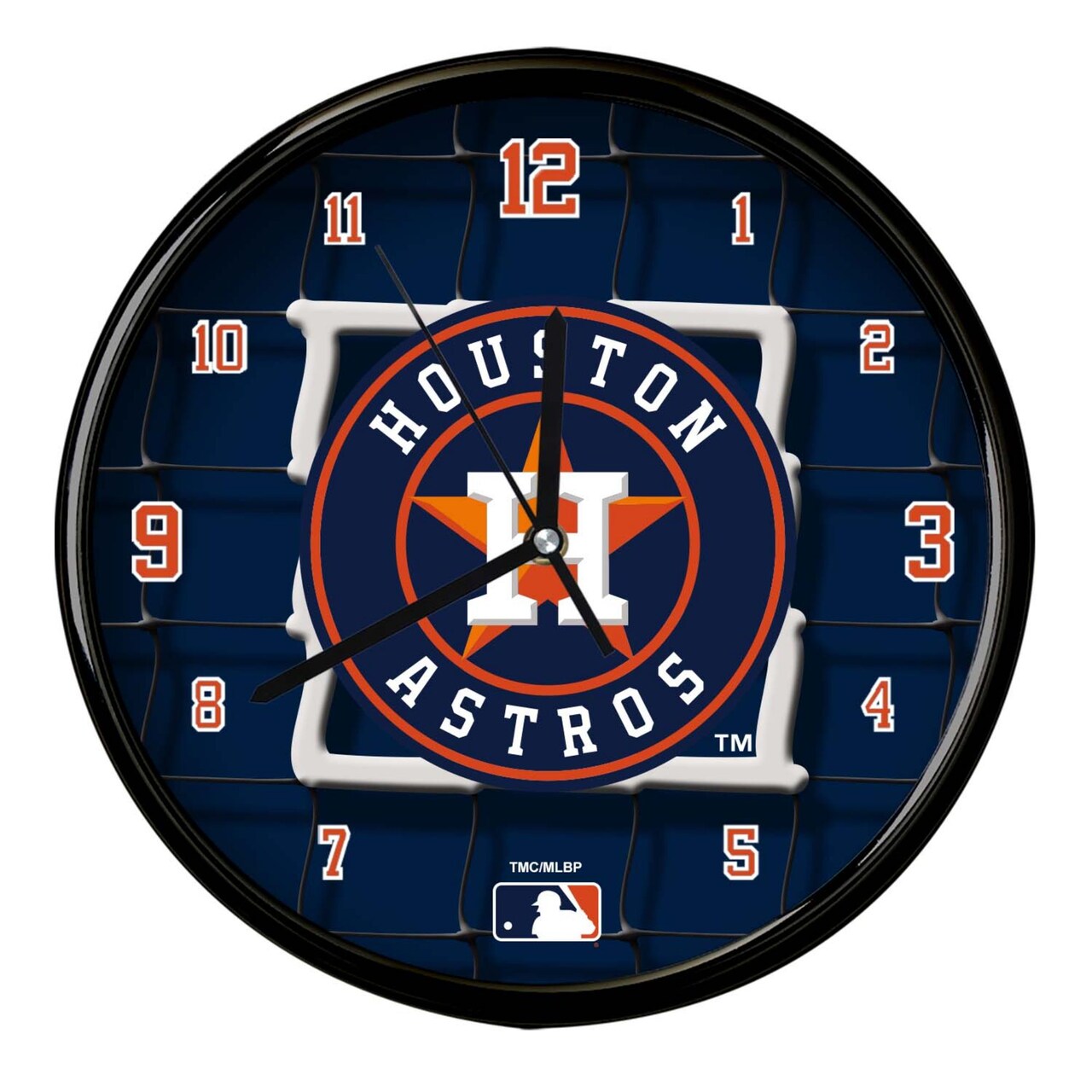 The Memory Company 11.5" Blue and Orange MLB Houston Astros Net Wall Clock